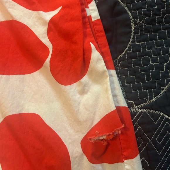 Anthropologie Red and White Floral Midi Dress - Picture 3 of 4